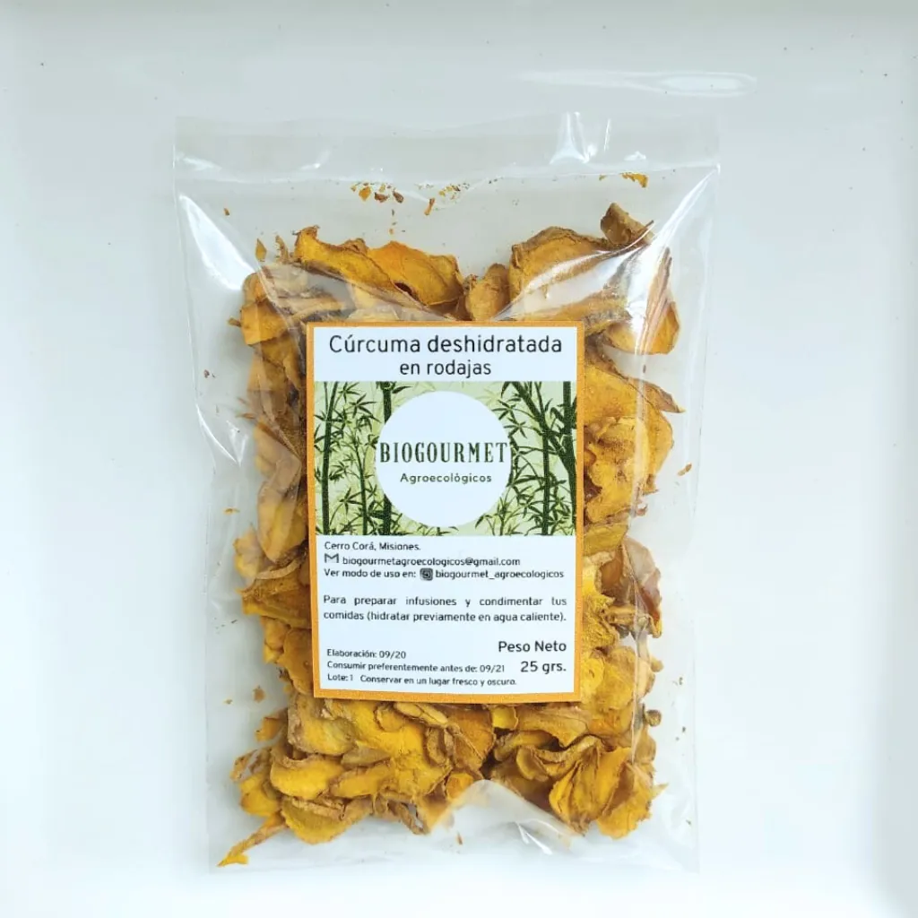 Cúrcuma deshidratada en rodajas AGRO x 25gr